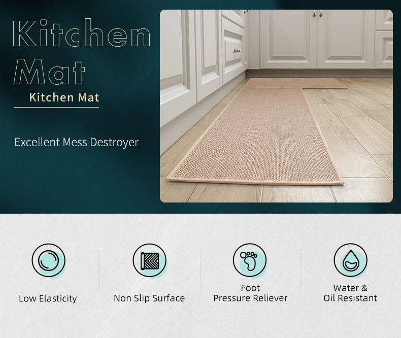 Non-Skid Kitchen Runner Rugs: Absorbent and Washable