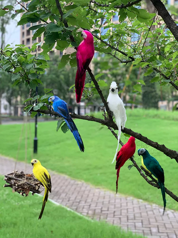 Simulation Parrot Garden Decoration: Creative Ornament for Outdoor Parties