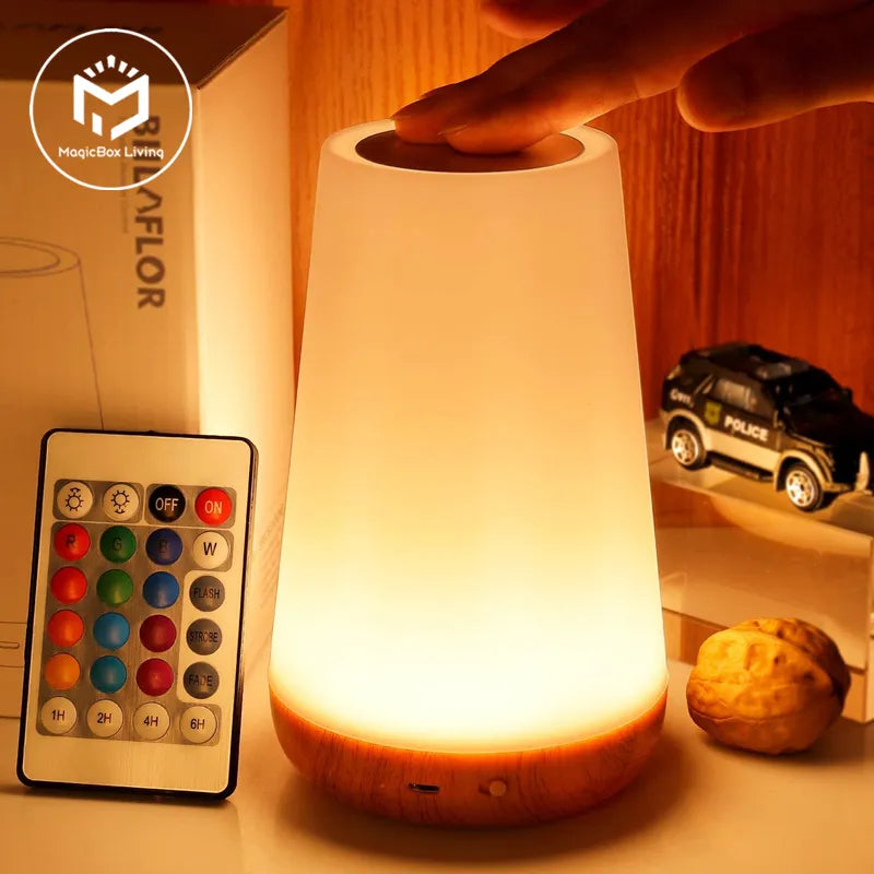 🔥👻HOT SALES HALLOWEEN👻🔥RGB Touch Lamp: Portable Night Light, USB Rechargeable