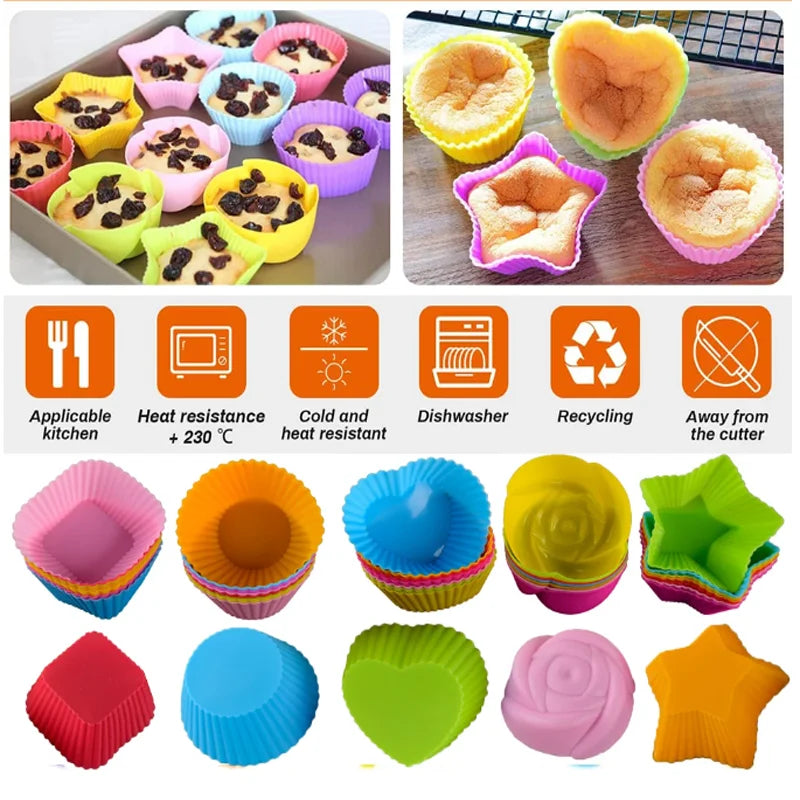 Silicone Muffin Mold Set: Perfect for Baking and Cake Decorating