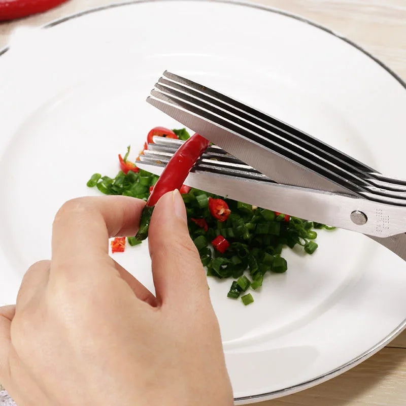 Multi-Mini-Layer Stainless Steel Kitchen Scissors: Versatile Cooking Tool