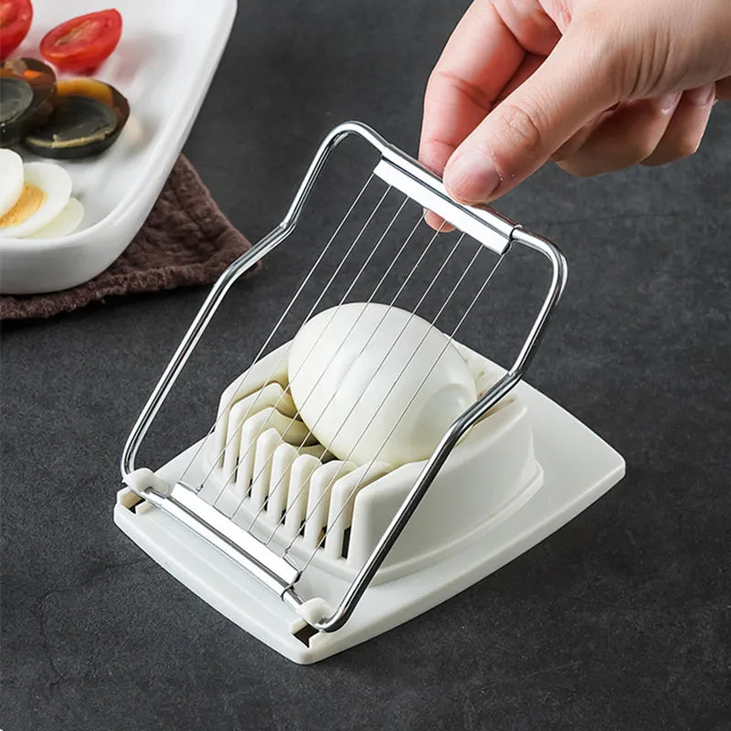 Stainless Steel Egg Cutter: Multi-Purpose Kitchen Tool.