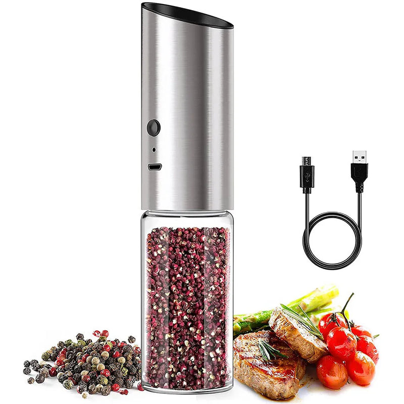 USB Rechargeable Electric Salt and Pepper Grinder Set