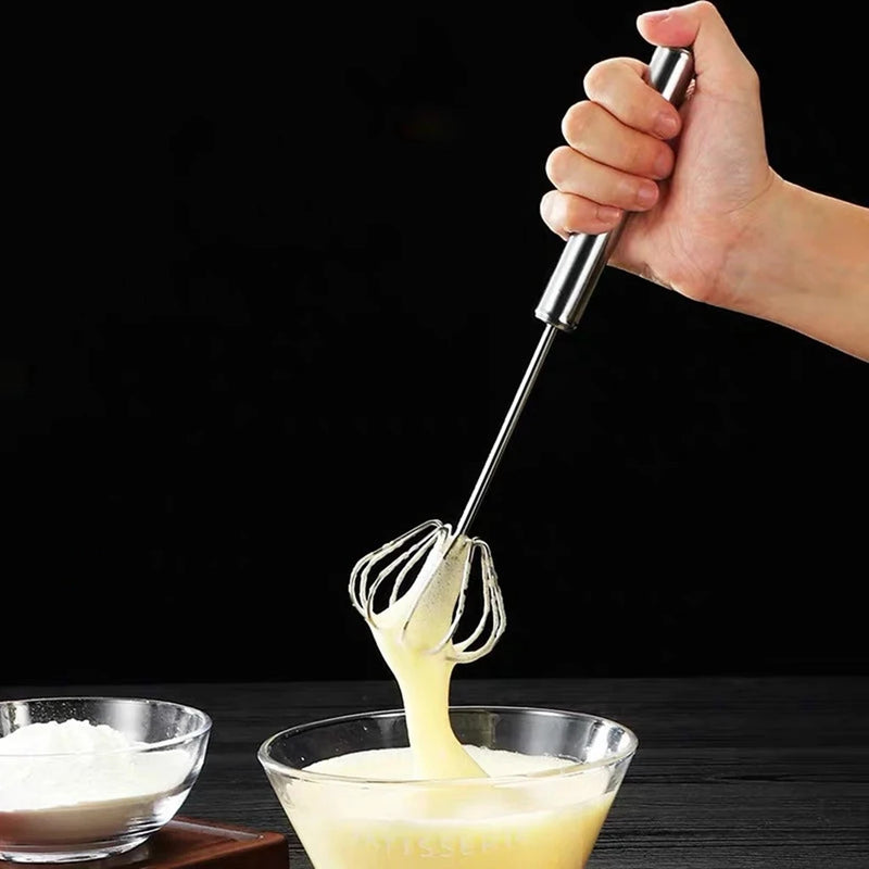 Stainless Steel Egg Beater: Manual Kitchen Mixer