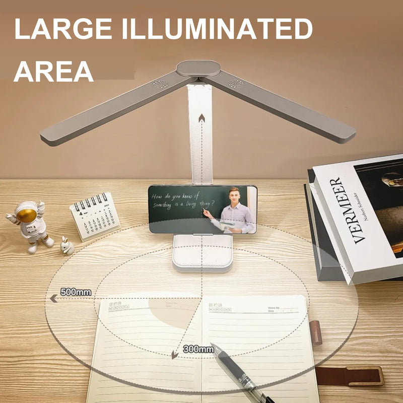 Sleek LED Desk Lamp: Dimmable Touch Control, Eye Protection