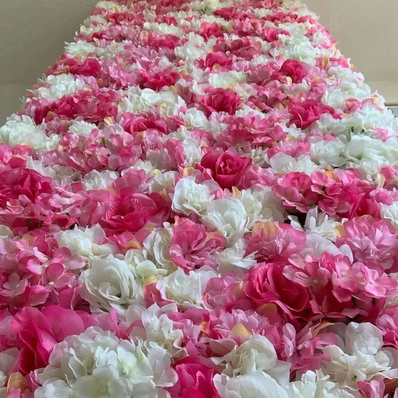 Silk Rose Flower Wall: Home Backdrop Decor