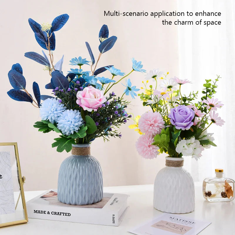 Modern Plastic Flower Vase: Nordic Home Decor Living Room Ornament