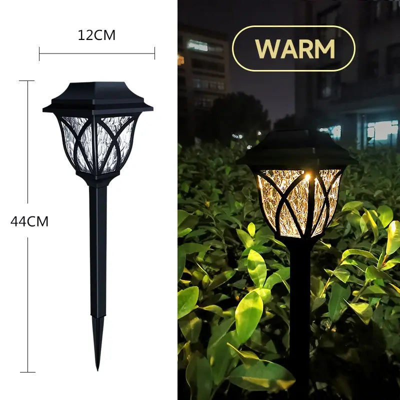 Set of 2 Solar Lawn Lights: Waterproof Outdoor Decoration for Walkways and Driveways