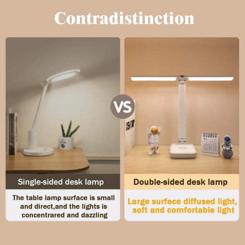 Sleek LED Desk Lamp: Dimmable Touch Control, Eye Protection