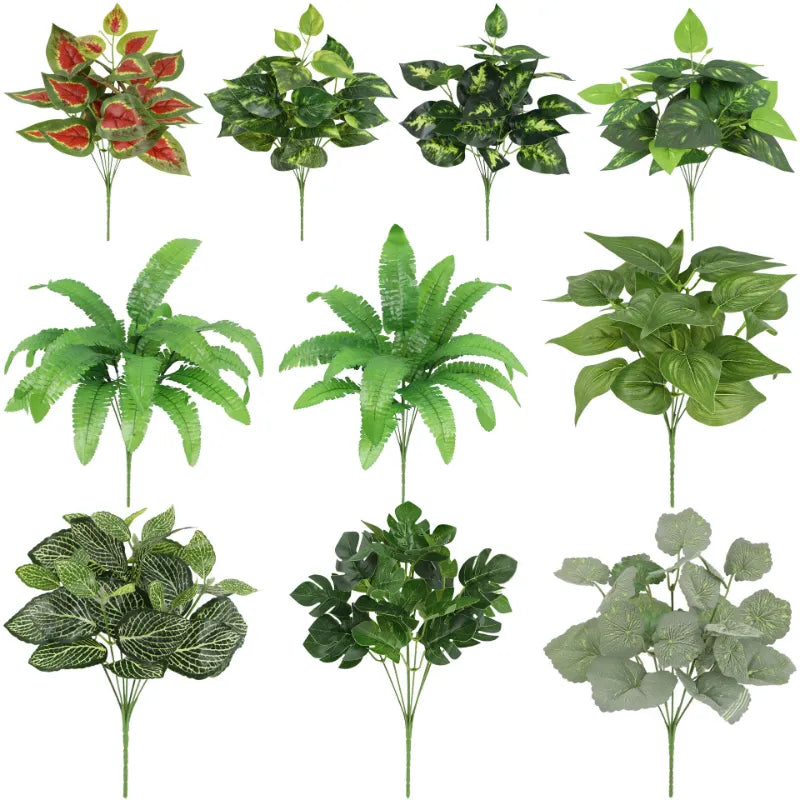 Silk Tortoiseshell Leaf: Artificial Plant for Living Room Décor