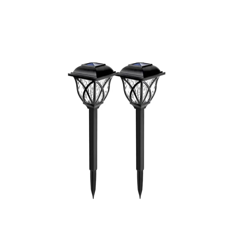 Set of 2 Solar Lawn Lights: Waterproof Outdoor Decoration for Walkways and Driveways