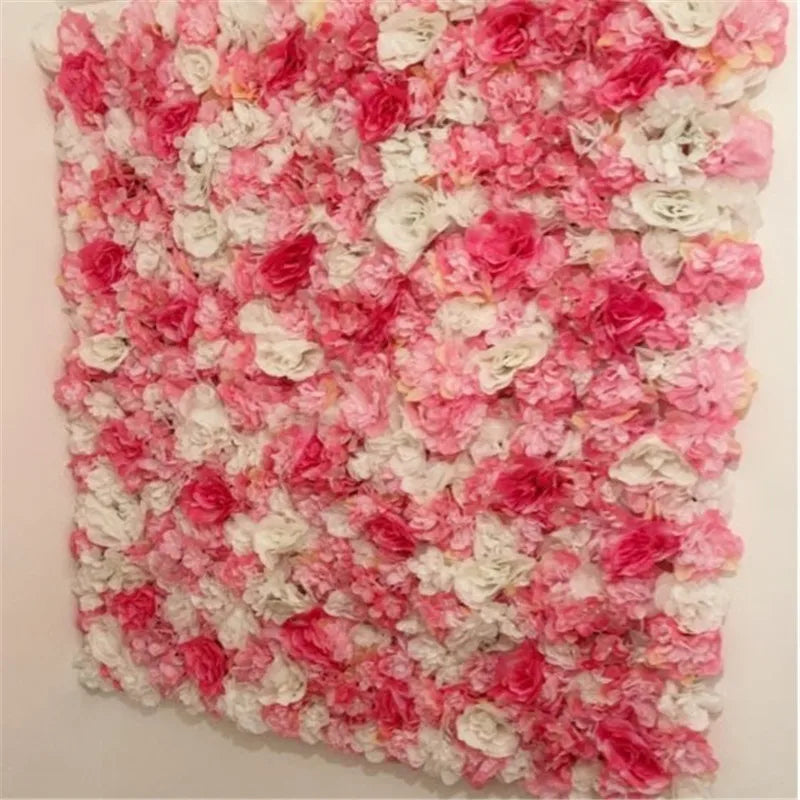 Silk Rose Flower Wall: Home Backdrop Decor