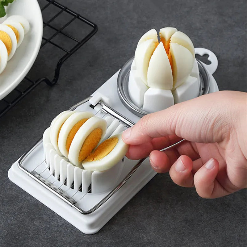 Stainless Steel Egg Cutter: Multi-Purpose Kitchen Tool.