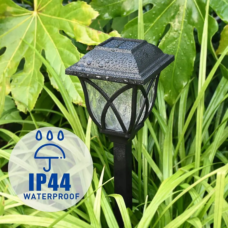 Set of 2 Solar Lawn Lights: Waterproof Outdoor Decoration for Walkways and Driveways