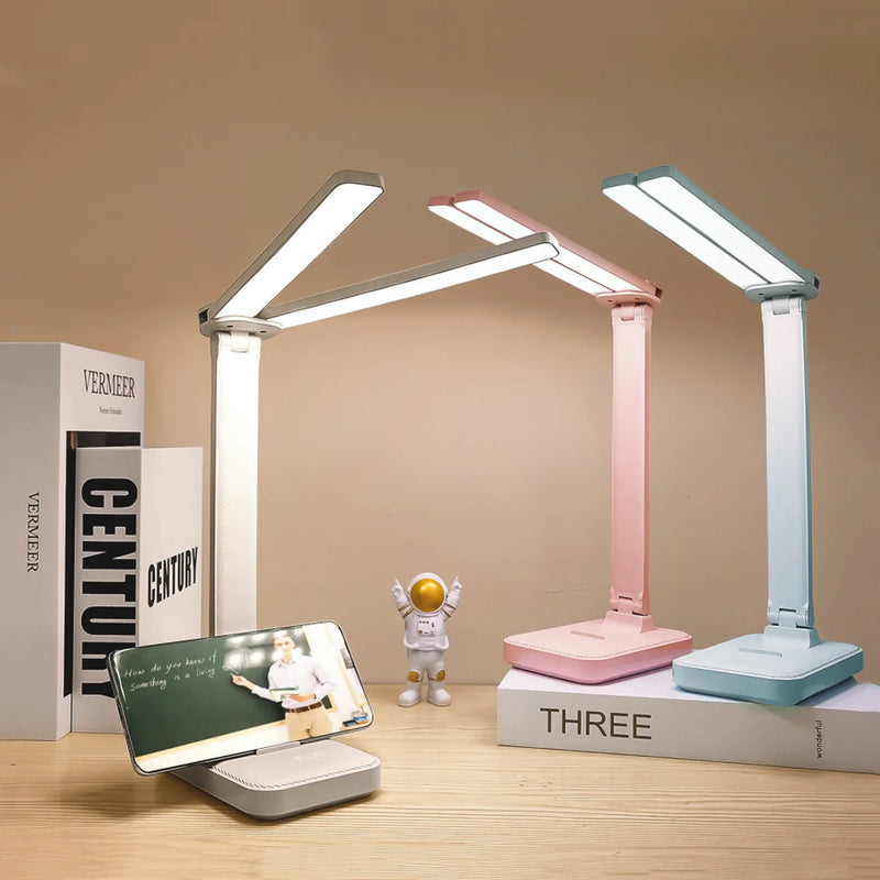 Sleek LED Desk Lamp: Dimmable Touch Control, Eye Protection