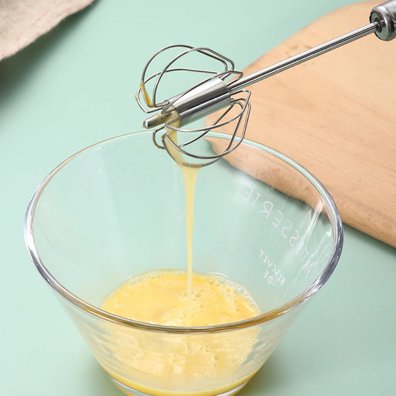 Stainless Steel Egg Beater: Manual Kitchen Mixer