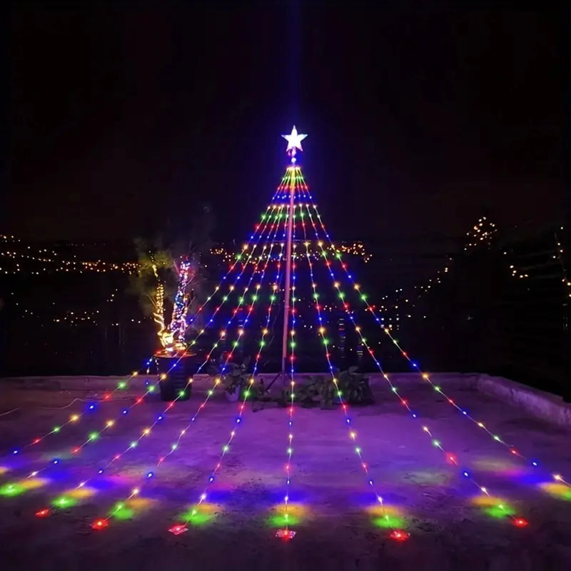 Starry Starlight: 198 LED Waterfall Lights