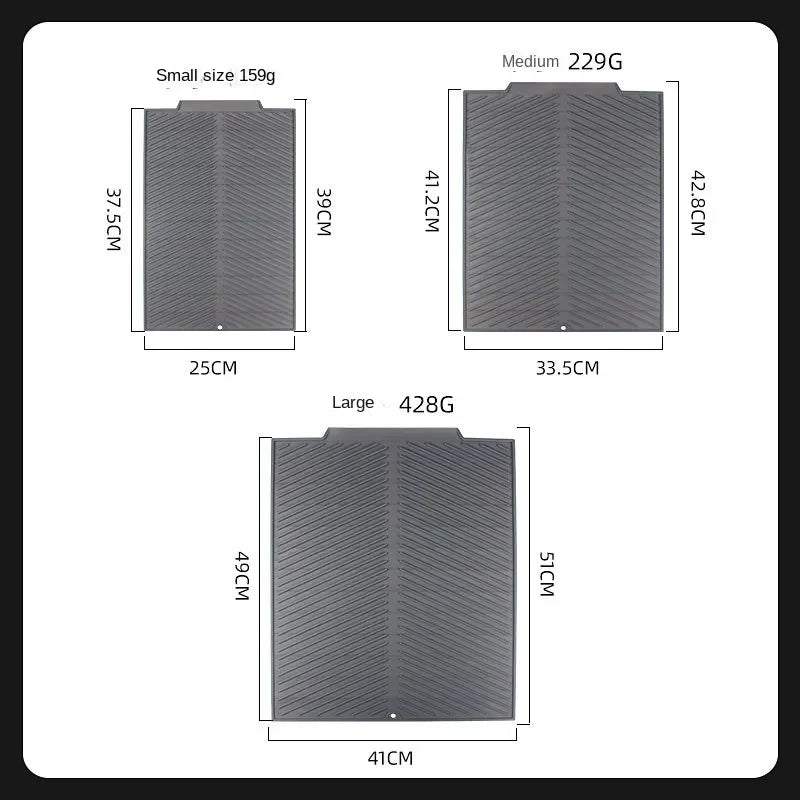 Silicone Drain Pad: Kitchen Drying Mat and Non-Slip Coaster