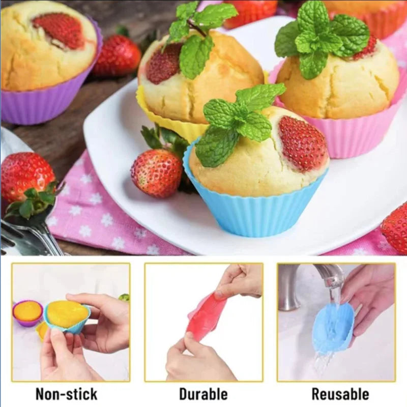 Silicone Muffin Mold Set: Perfect for Baking and Cake Decorating