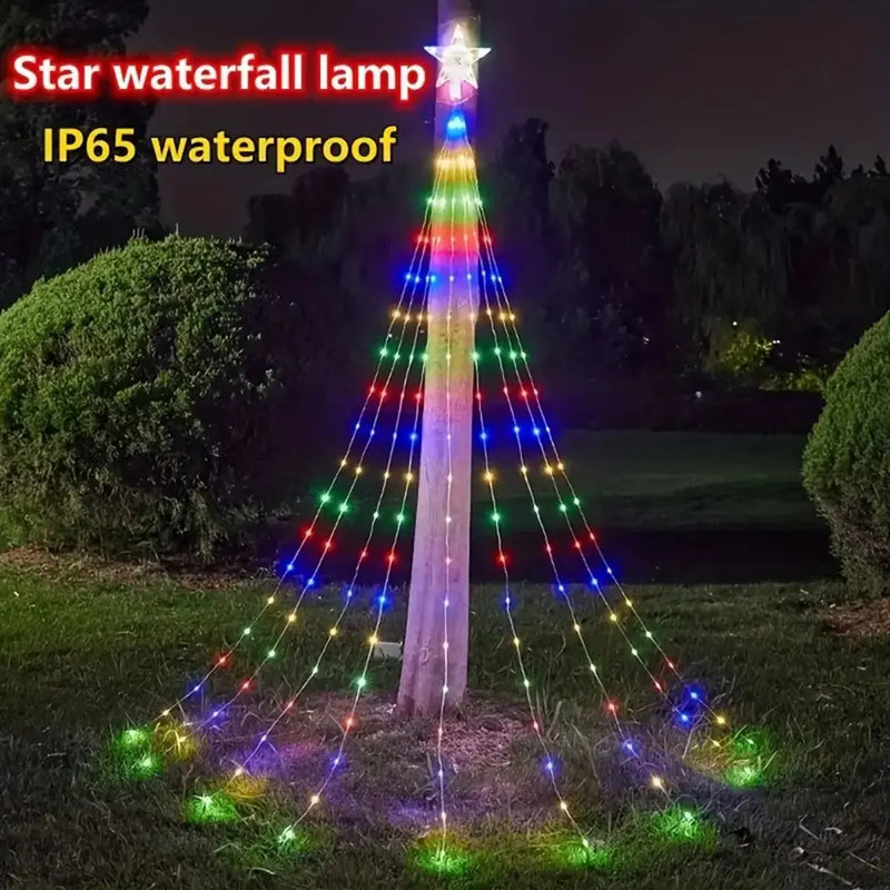 Starry Starlight: 198 LED Waterfall Lights