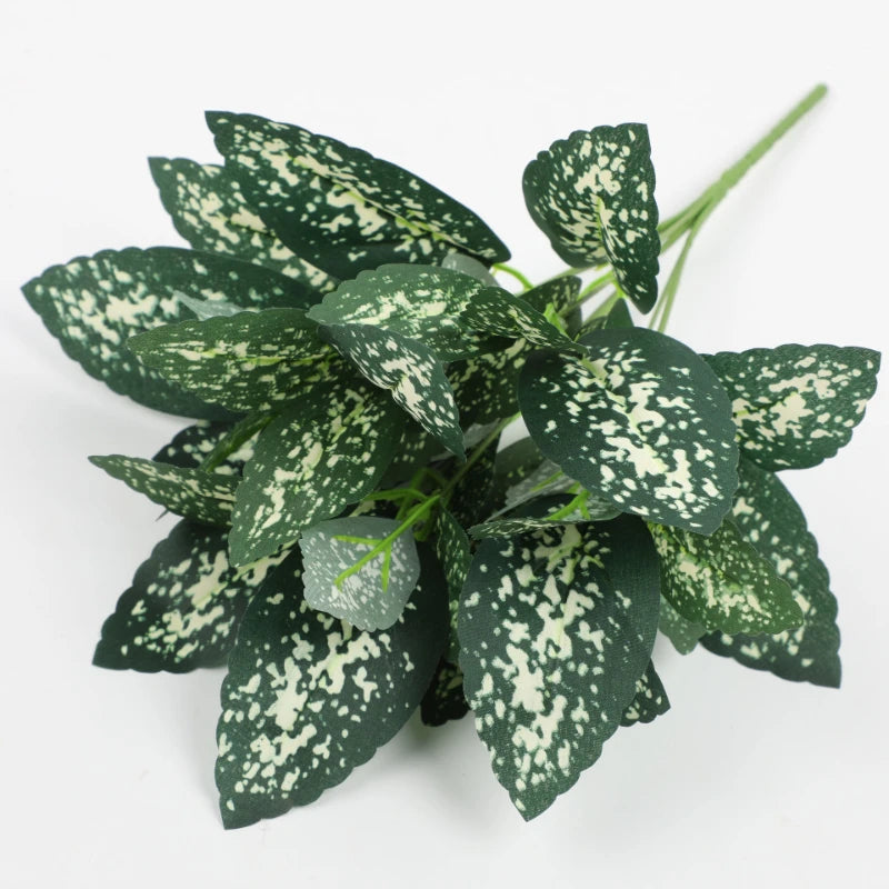 Silk Tortoiseshell Leaf: Artificial Plant for Living Room Décor