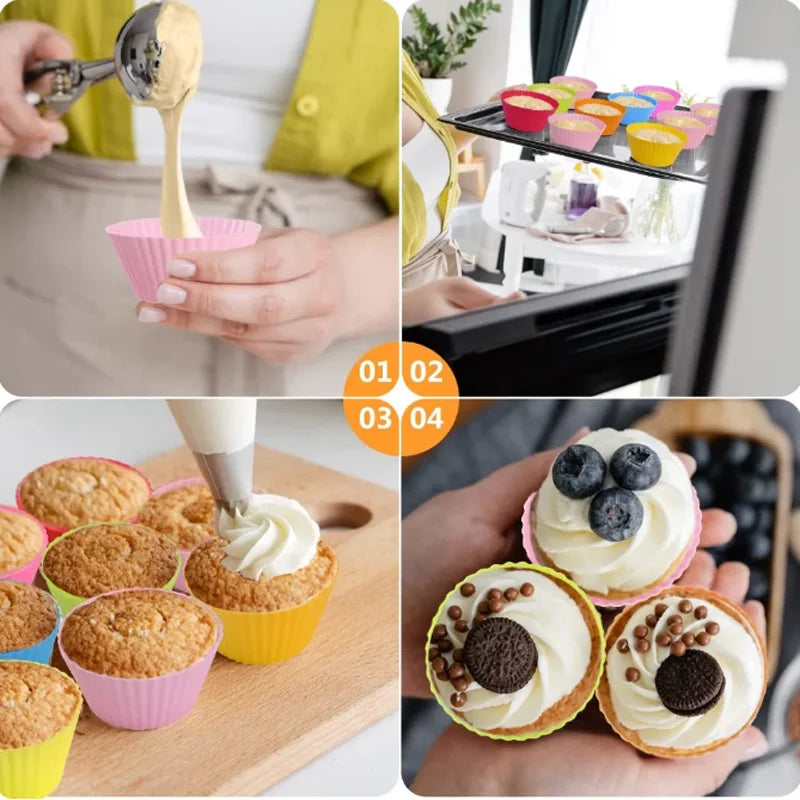 Silicone Muffin Mold Set: Perfect for Baking and Cake Decorating