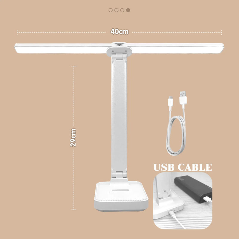 Sleek LED Desk Lamp: Dimmable Touch Control, Eye Protection